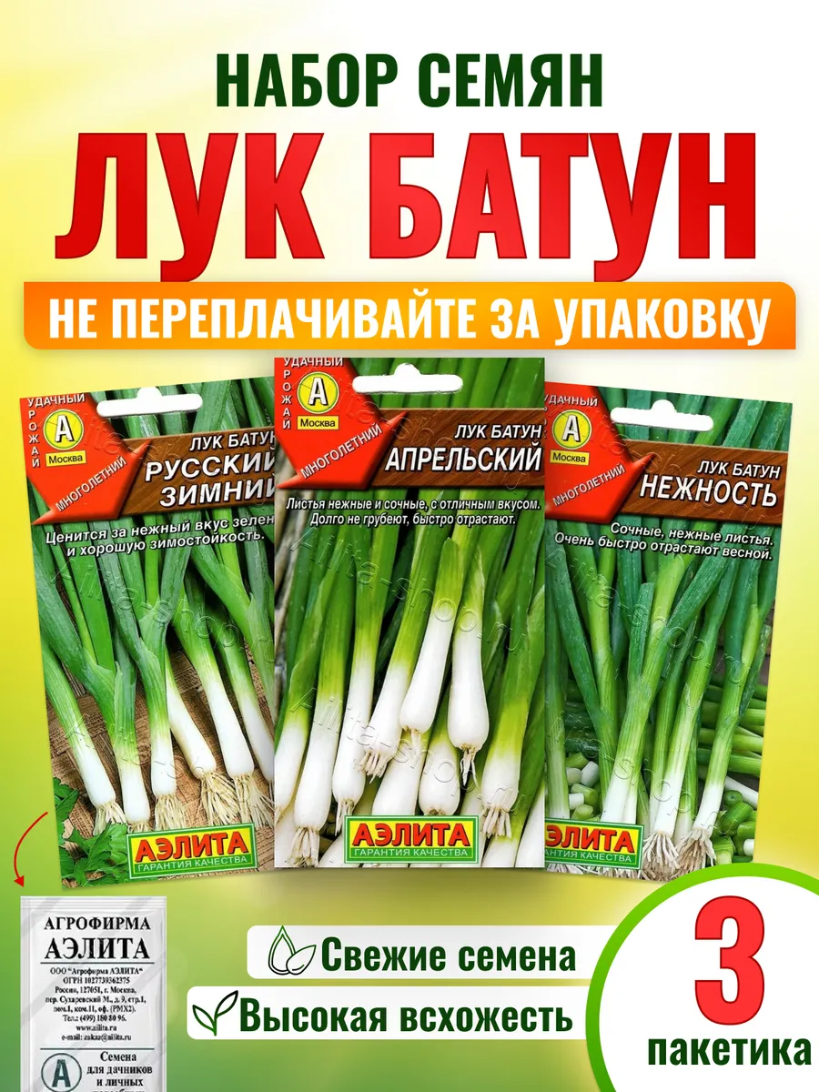 Семена лука на зелень батун 3 шт
