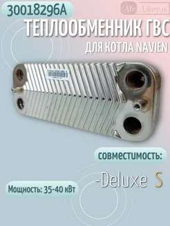 Теплообменник ГВС (вторичный) на котел Deluxe S 30018296