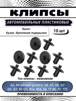 Клипсы автомобильные для Audi, Seat, Skoda, Volkswagen