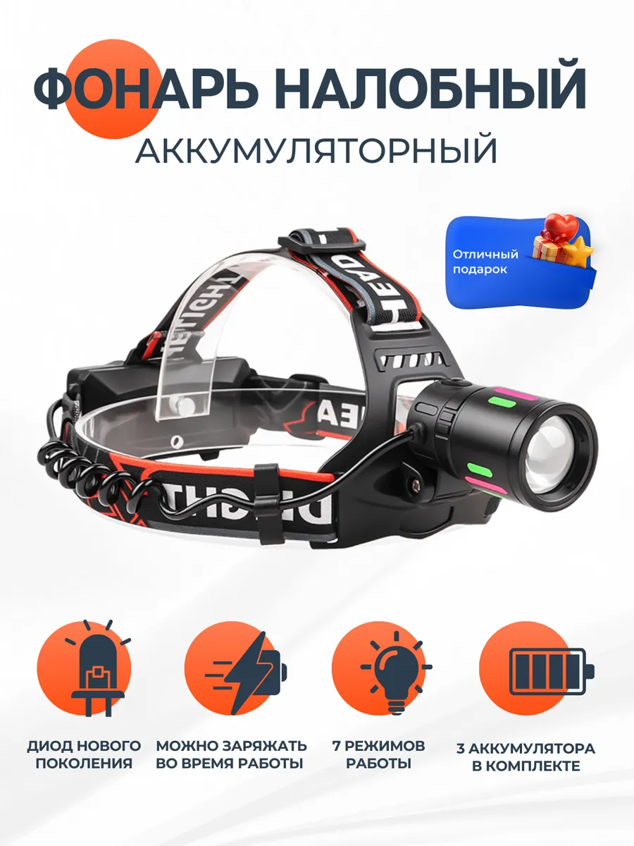 Фонарь налобный...