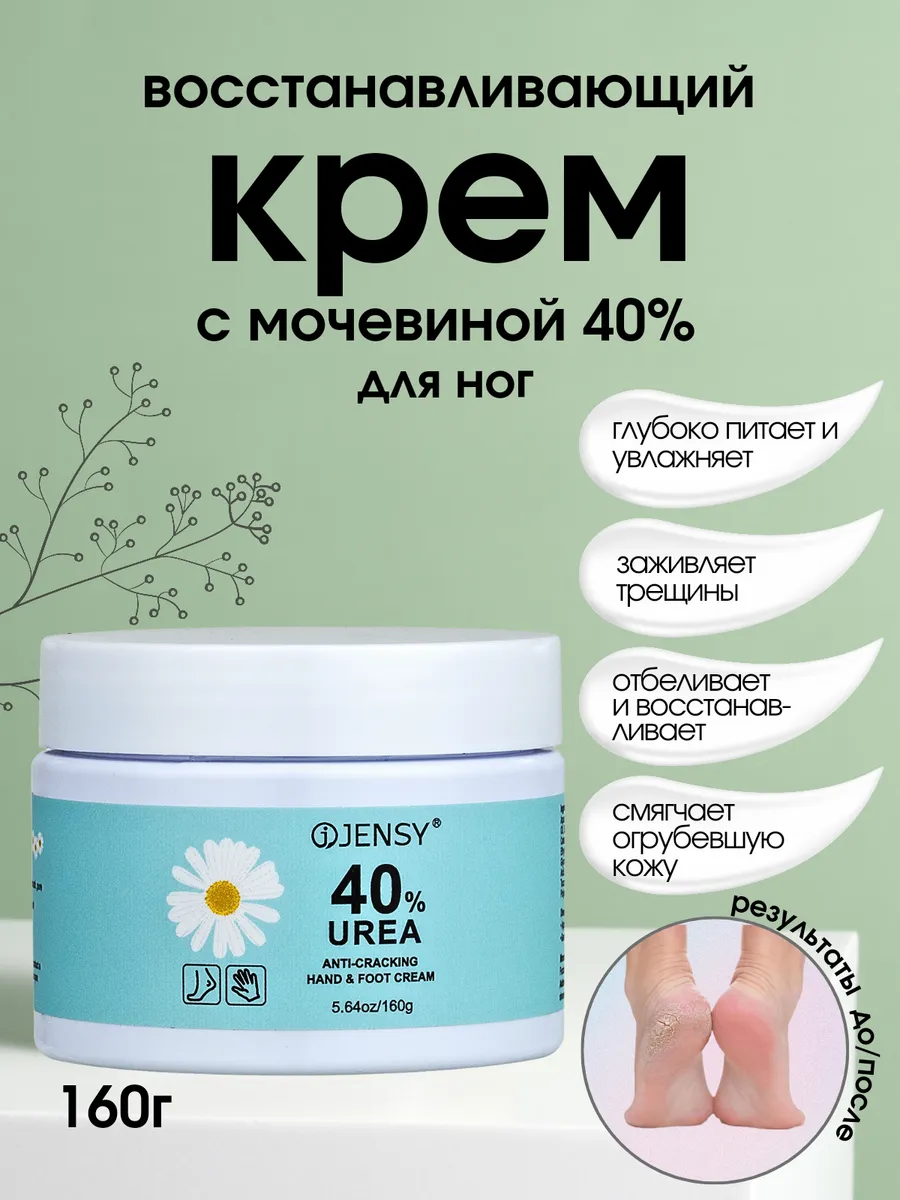 Крем для ног против трещин и натоптышей с мочевиной 40%