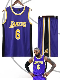 Майка с шортами Lakers James 6 синяя