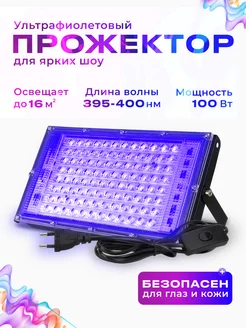 Ультрафиолетовый прожектор для бумажной дискотеки YUER 263954487 купить за 1 992 ₽ в интернет-магазине Wildberries