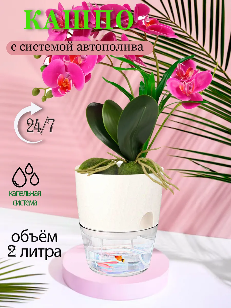 Кашпо с фитильным...