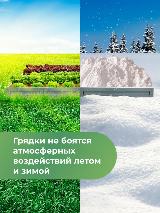 По Уму Грядка оцинкованная 3 м для сада и огорода, 1,0х3,0х0,15 м, 0.7x3.0x0.15 м, 3 м, фото 5