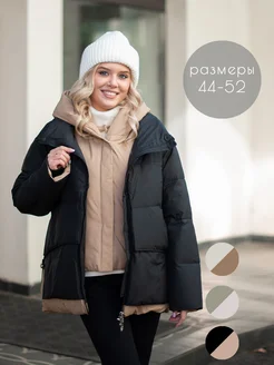 Куртка зимняя с капюшоном оверсайз G-MATCH 264026030 купить за 7 508 ₽ в интернет-магазине Wildberries