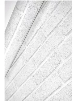 Бумажные обои кирпич светло-серые Кирпичики10 - 8 рулонов. Купить обои на стену. Изображение 10