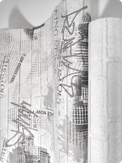 Бумажные обои кирпич светло-серые Кирпичики10 - 8 рулонов. Купить обои на стену. Изображение 13