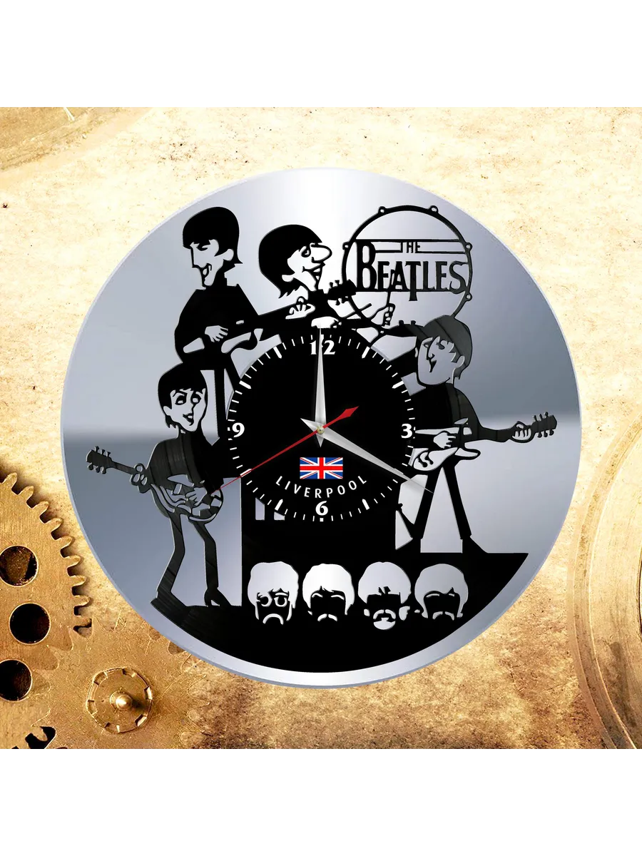 Настенные часы с группой The Beatles, Битлз