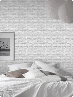 Обои бумажные кирпич серые Кирпичики19 - 8 рулонов. Купить обои на стену. Изображение 13