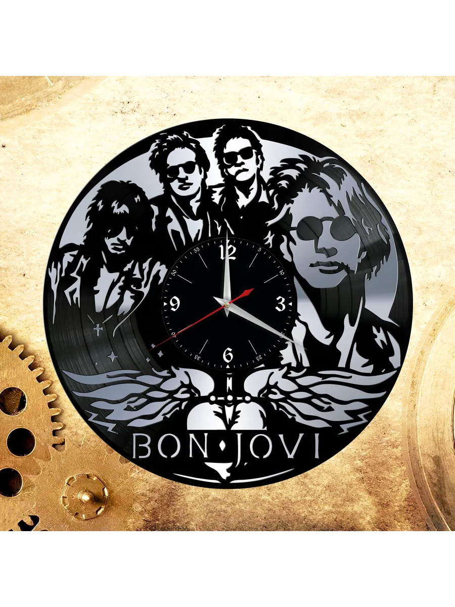 Настенные часы с группой Bon Jovi, Бон Джови