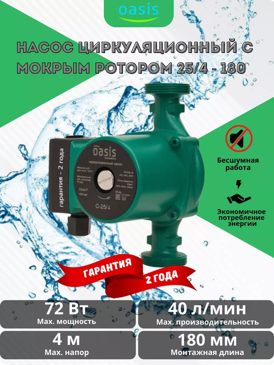 Циркуляционный насос для отопления 25/4-180
