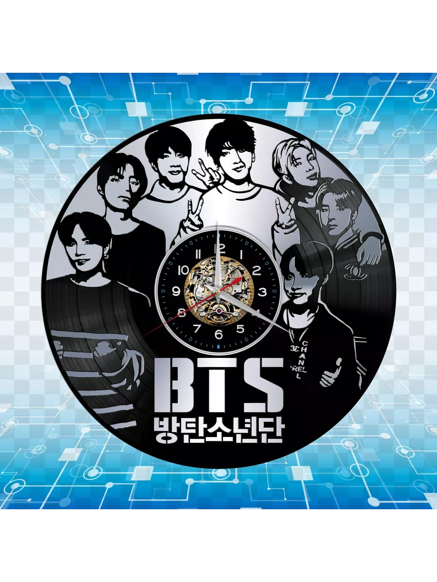 Настенные часы с группой BTS, Bangtan Boys