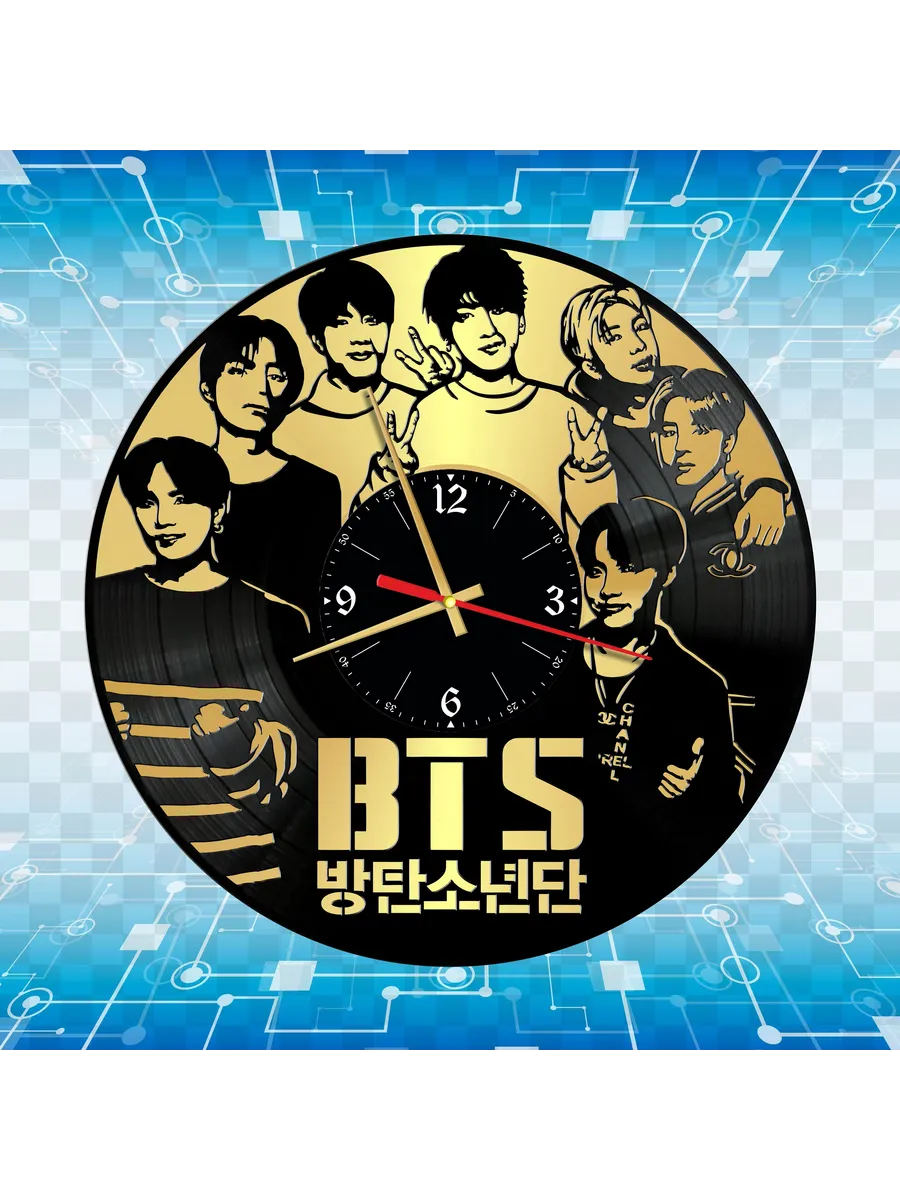 Настенные часы с группой BTS, Bangtan Boys
