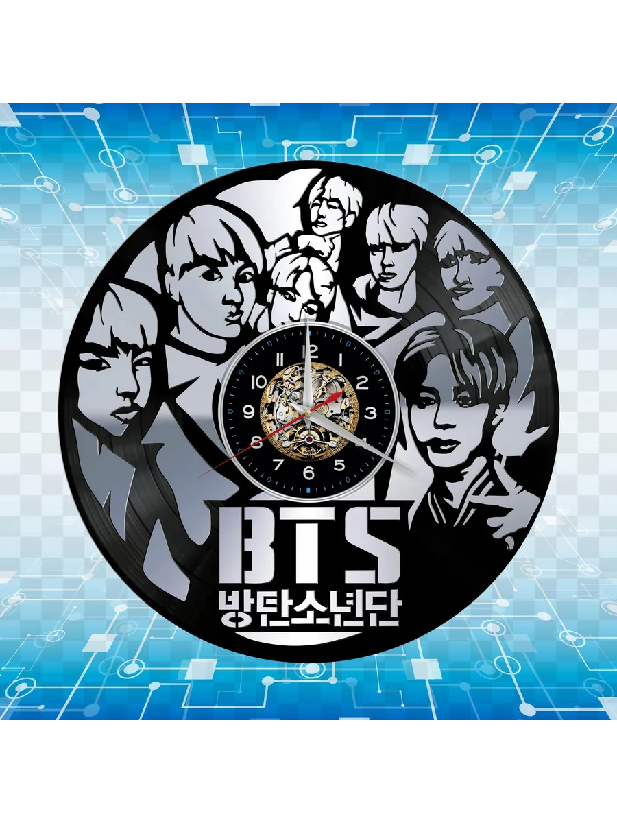 Настенные часы с группой BTS, Bangtan Boys