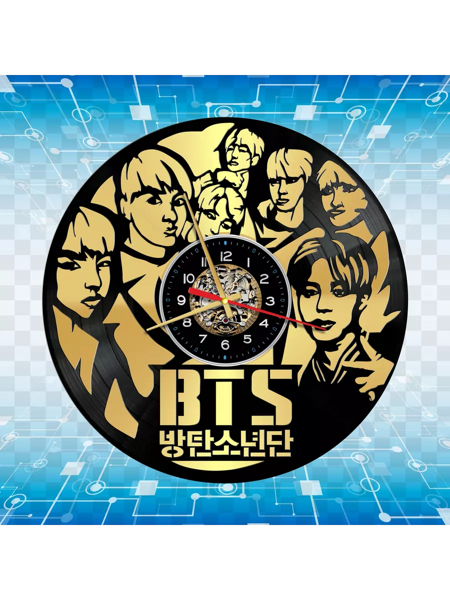 Настенные часы с группой BTS, Bangtan Boys