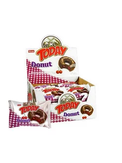 Пончик Today Donut со вкусом вишни, 24 шт по 50 гр