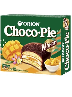 Печенье Orion Choco Pie манго 1 пачка *12 шт