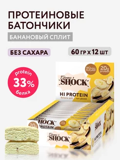 Протеиновые батончики без сахара Банановый десерт 12*60гр FitnesShock 264329933 купить за 1 298 ₽ в интернет-магазине Wildberries