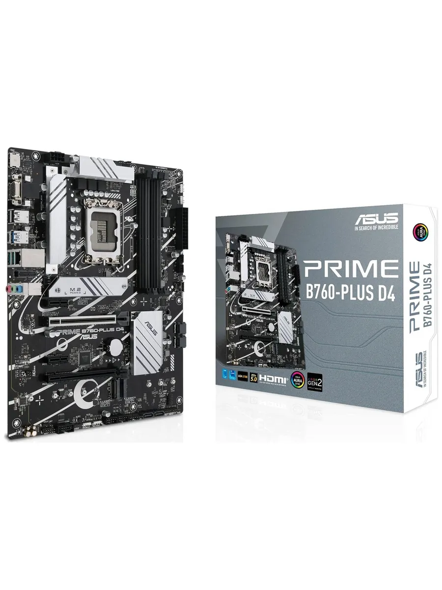 Asus Материнская плата PRIME B760-PLUS D4 LGA1700 Intel B760 ATX