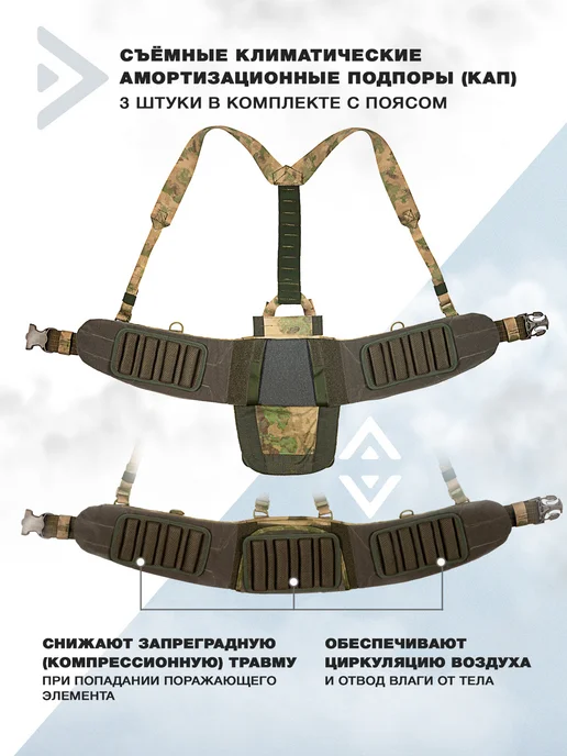 TOGA UNIT Пояс тактический с капами и баллистикой БР2, цвет мох, зеленый, фото 3