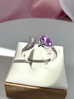 Кольцо Лиса с фиолетовым цирконом Xuping Jewelry 264406730 купить за 921 ₽ в интернет-магазине Wildberries