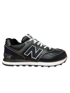 Зимние Кроссовки NB 574 Кожа Синие с мехом New Balance 264409416 купить за 4 800 ₽ в интернет-магазине Wildberries