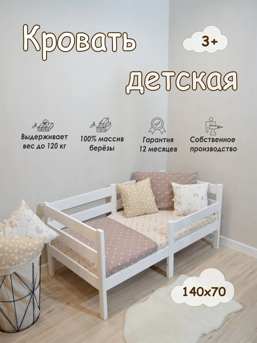 Кровать детская с бортиком...