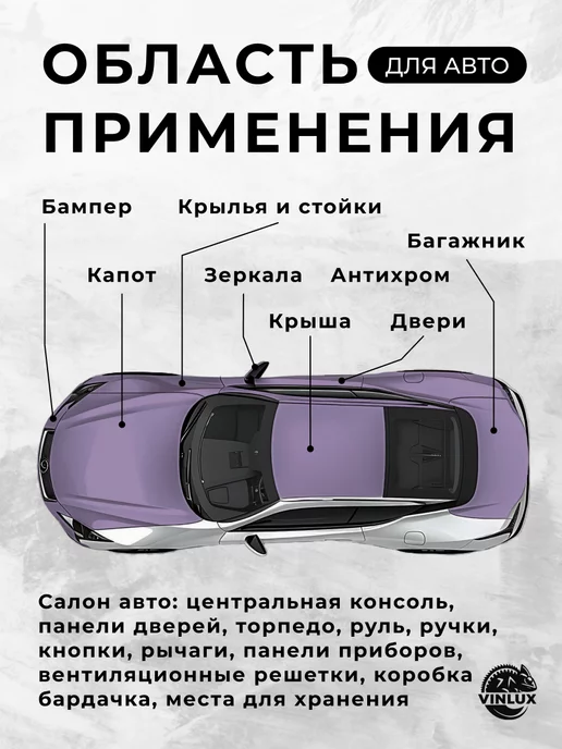 5star/Didaix Пленка виниловая матовая для авто (на машину) 10х152 см, 10x152 см, фото 7