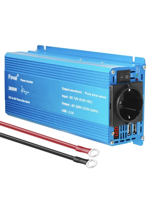 Foval Преобразователь напряжения 2600W Чистый синус, 2600 Вт, фото 2