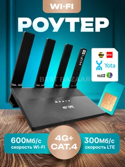 Отзывы на Высокоскоростной беспроводной маршрутизатор 4G+ WiFi 6 Best Bazaar 264567389 в интернет‑магазине Wildberries.ru