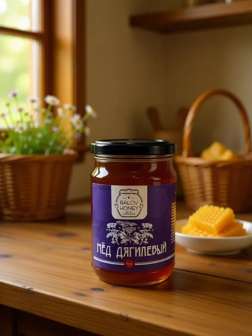 BALOV HONEY Мед натуральный Дягилевый 1000 г сбор 2026 г, 1 кг, фото 2