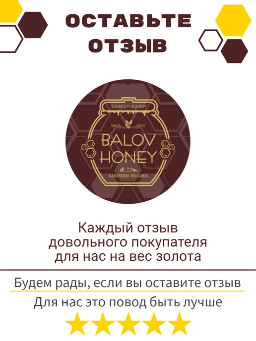 BALOV HONEY Мед натуральный Дягилевый 1000 г сбор 2026 г, 1 кг, фото 3
