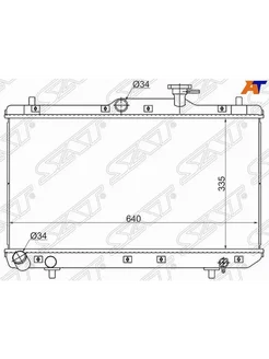 Радиатор охлаждения для Хендай Акцент ТагАЗ 2000-2011, Hyund