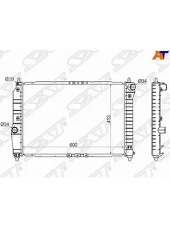 Радиатор охлаждения для Шевроле Авео Т200 2003-2008, Chevrol