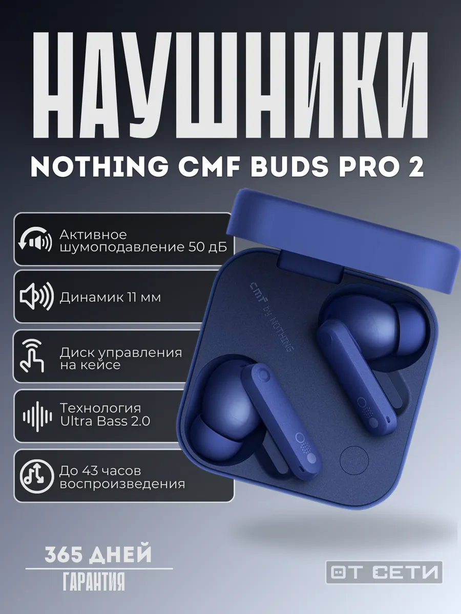 Наушники CMF Buds Pro 2, blue, B172
