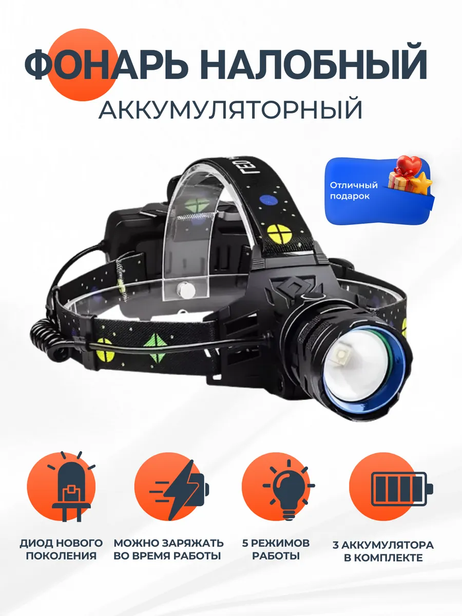 Фонарь налобный...