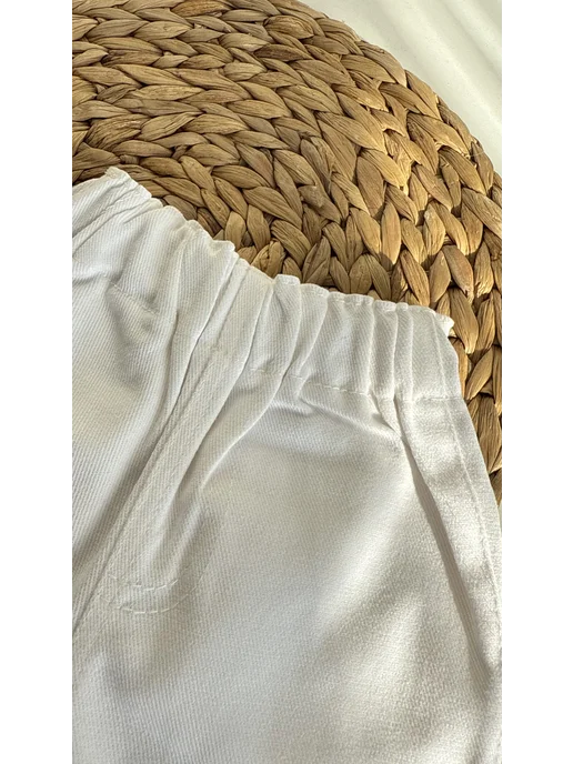 COCObabystore Джинсы детские на резинке, белый, фото 2