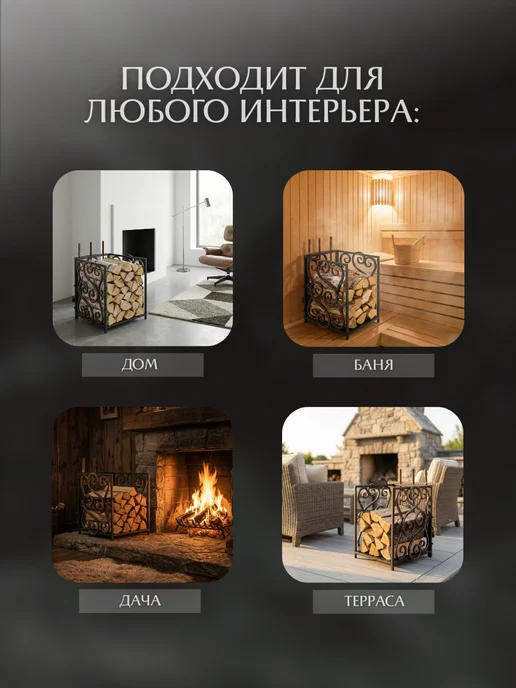 Ferrum Master Дровница металлическая Турин - 3, желтый, фото 4