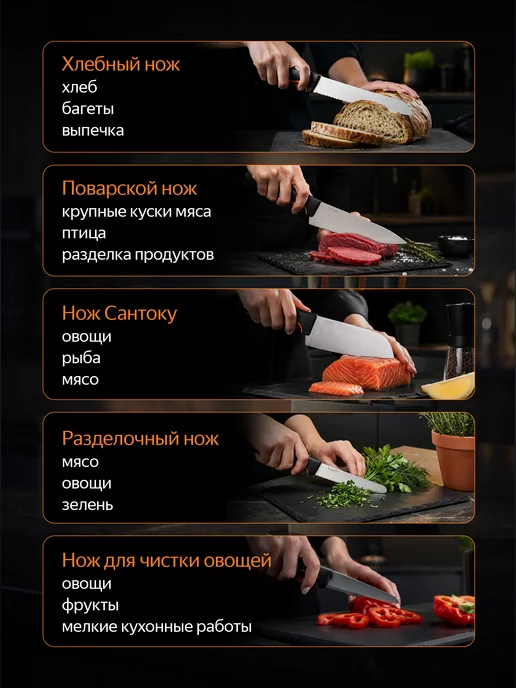 FISKARS Набор ножей с подставкой 5шт FF 1057554, 5 шт, фото 3