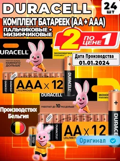 Батарейки мизинчиковые пальчиковые ААА АА набор 24 шт Duracell 264796757 купить за 380 ₽ в интернет-магазине Wildberries