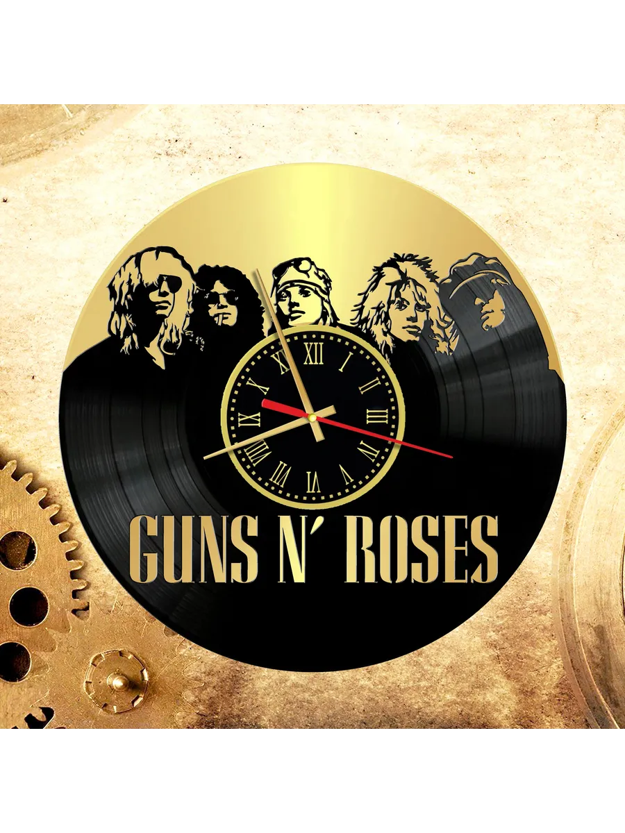 Настенные часы с группой Guns and Roses, Ганз-Н-роузиз