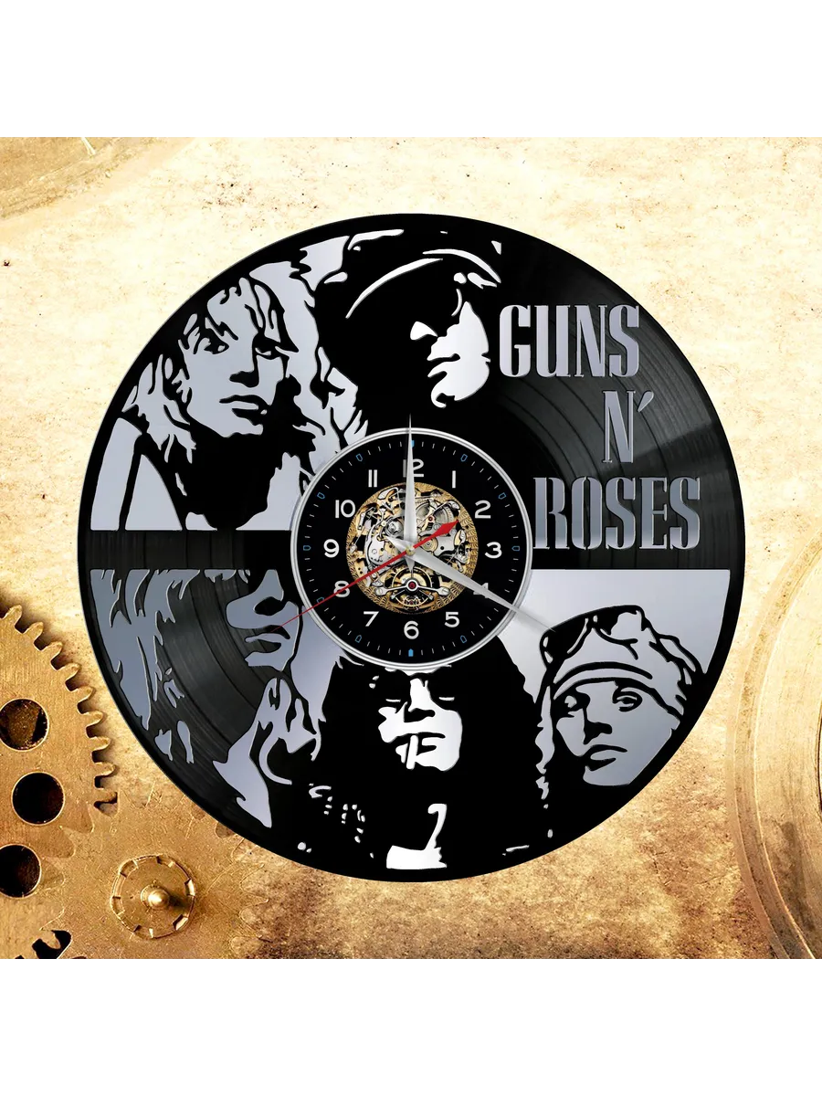 Настенные часы с группой Guns and Roses, Ганз-Н-роузиз