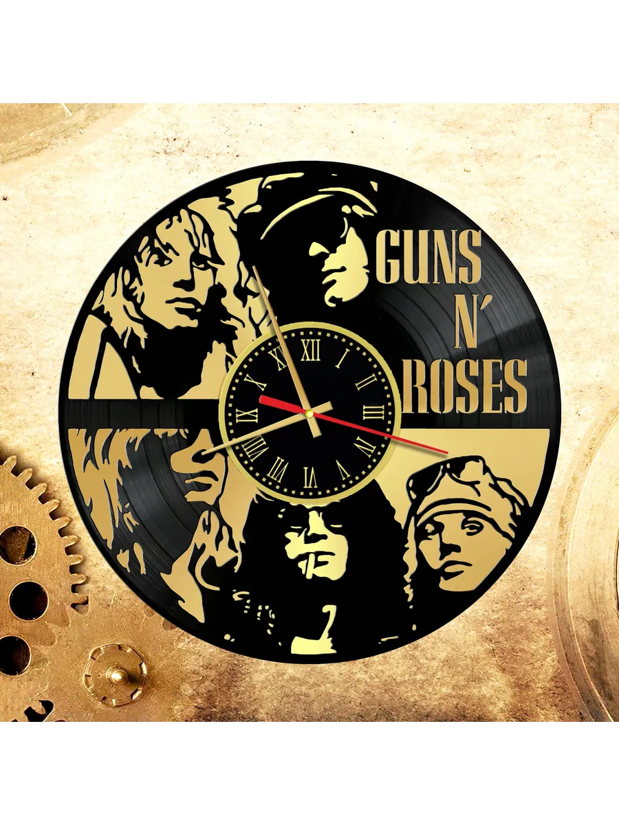 Настенные часы с группой Guns and Roses, Ганз-Н-роузиз