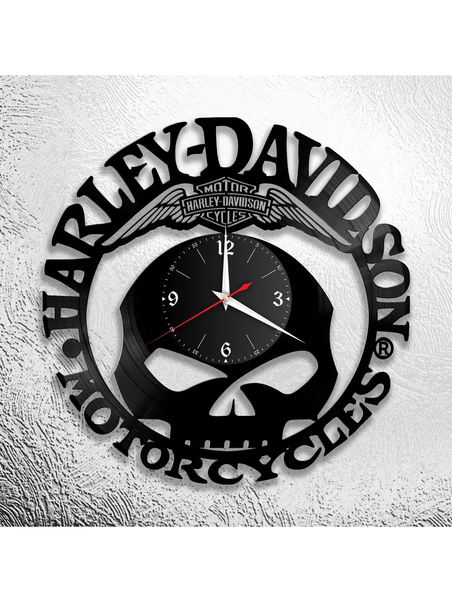 Настенные часы с мотоциклом Harley-Davidson