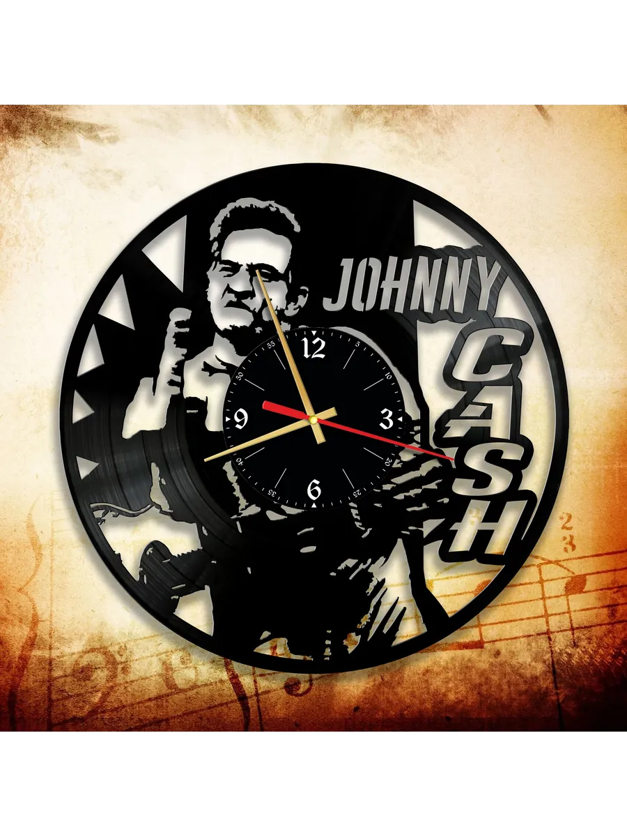 Настенные часы с Johnny Cash, Джонни Кэш