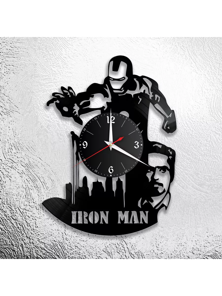 Настенные часы с изображением Iron Man