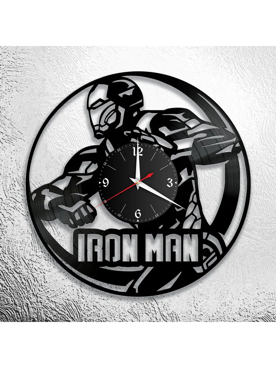 Настенные часы с изображением Iron Man