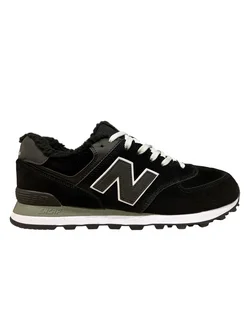 Зимние Кроссовки NB 574 Замша Черные с мехом New Balance 264881038 купить за 4 800 ₽ в интернет-магазине Wildberries