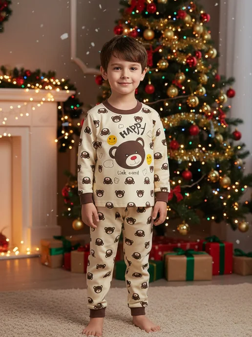 Barabulya-Kids Пижама для малыша костюм для новорожденных, желтый, фото 2